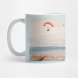 Paragliding along the beach Mug